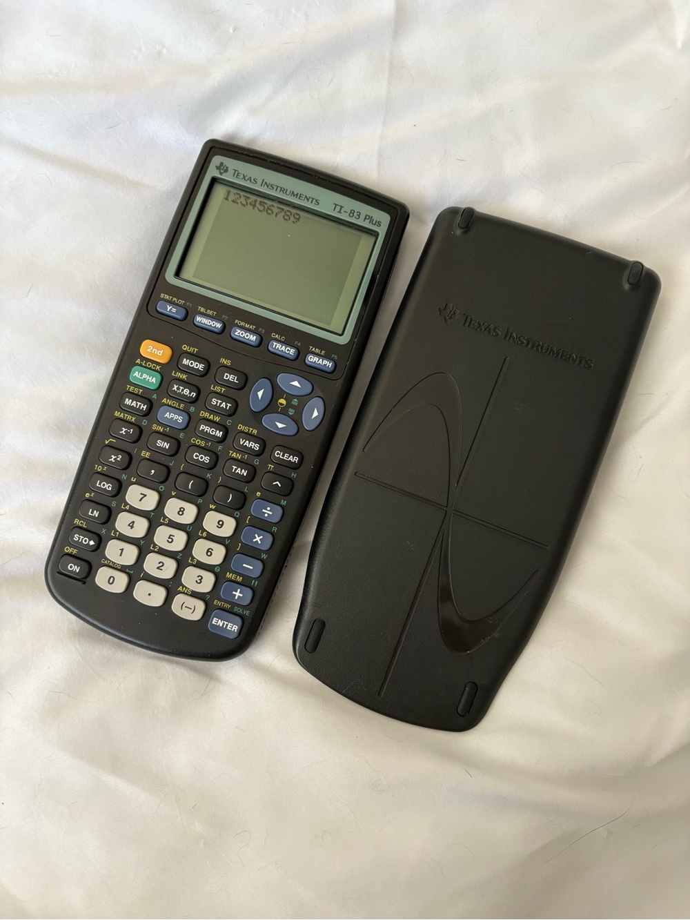 TI-83 Plus Graphing Calculator with cover